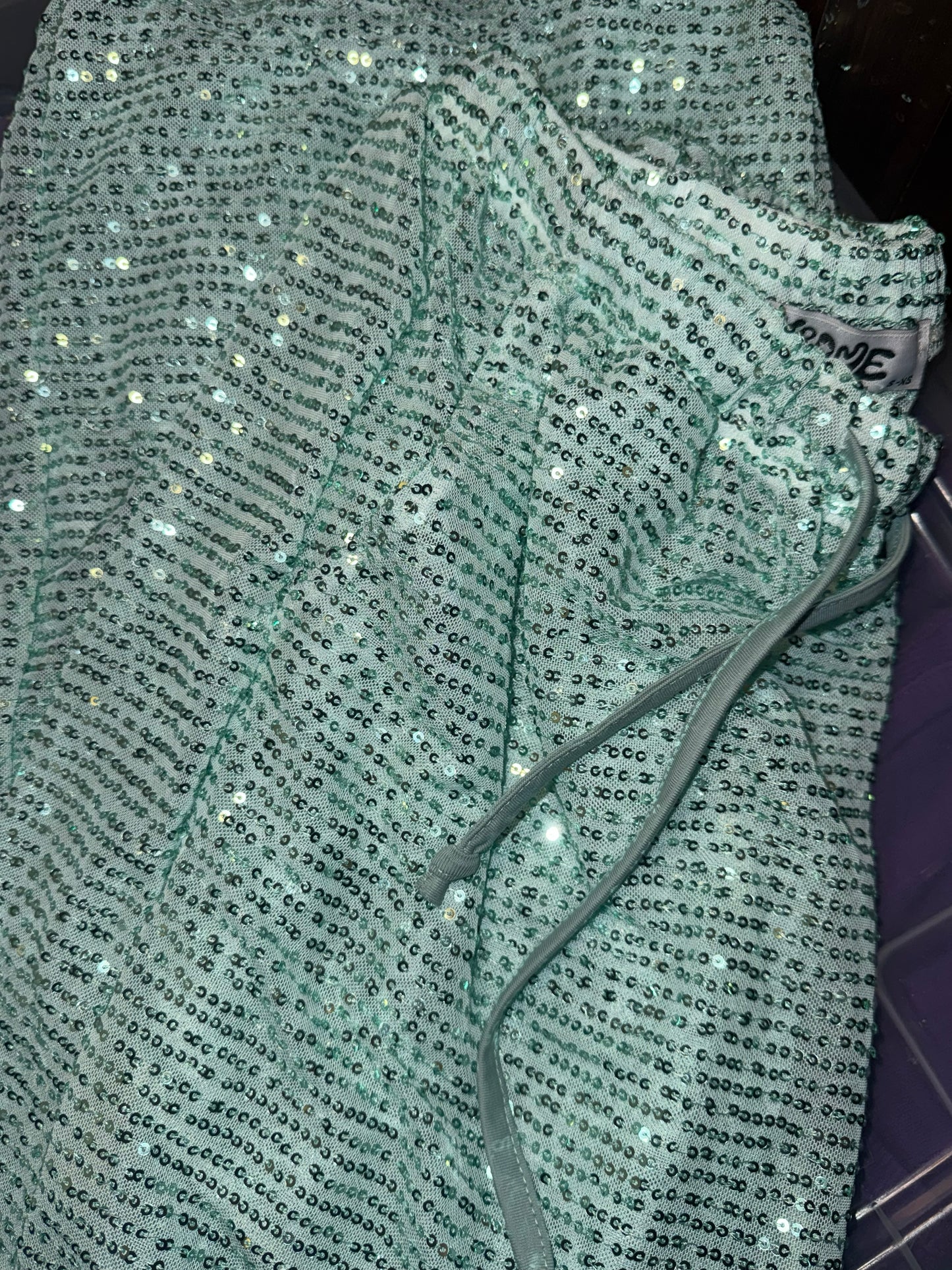 Bling pants in turquoise