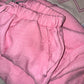 Pink silver striped linen pants