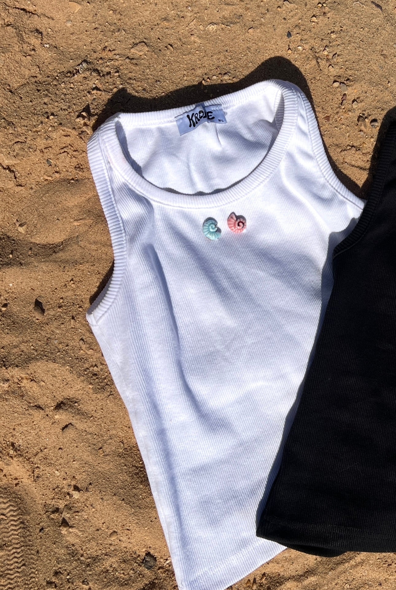 White tank top shells