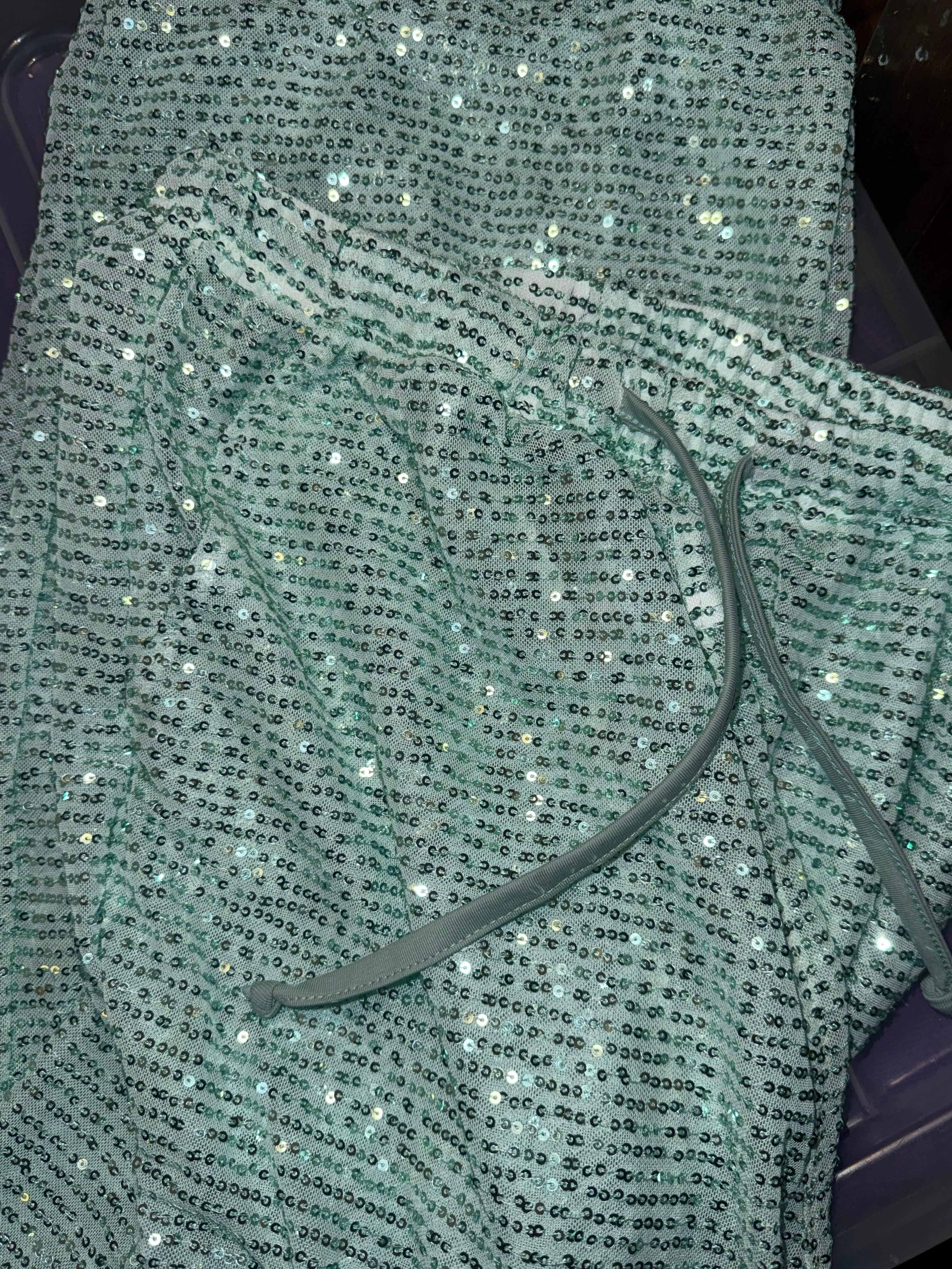 Bling pants in turquoise