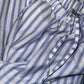 White x blue striped linen pants