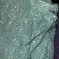 Bling pants in turquoise