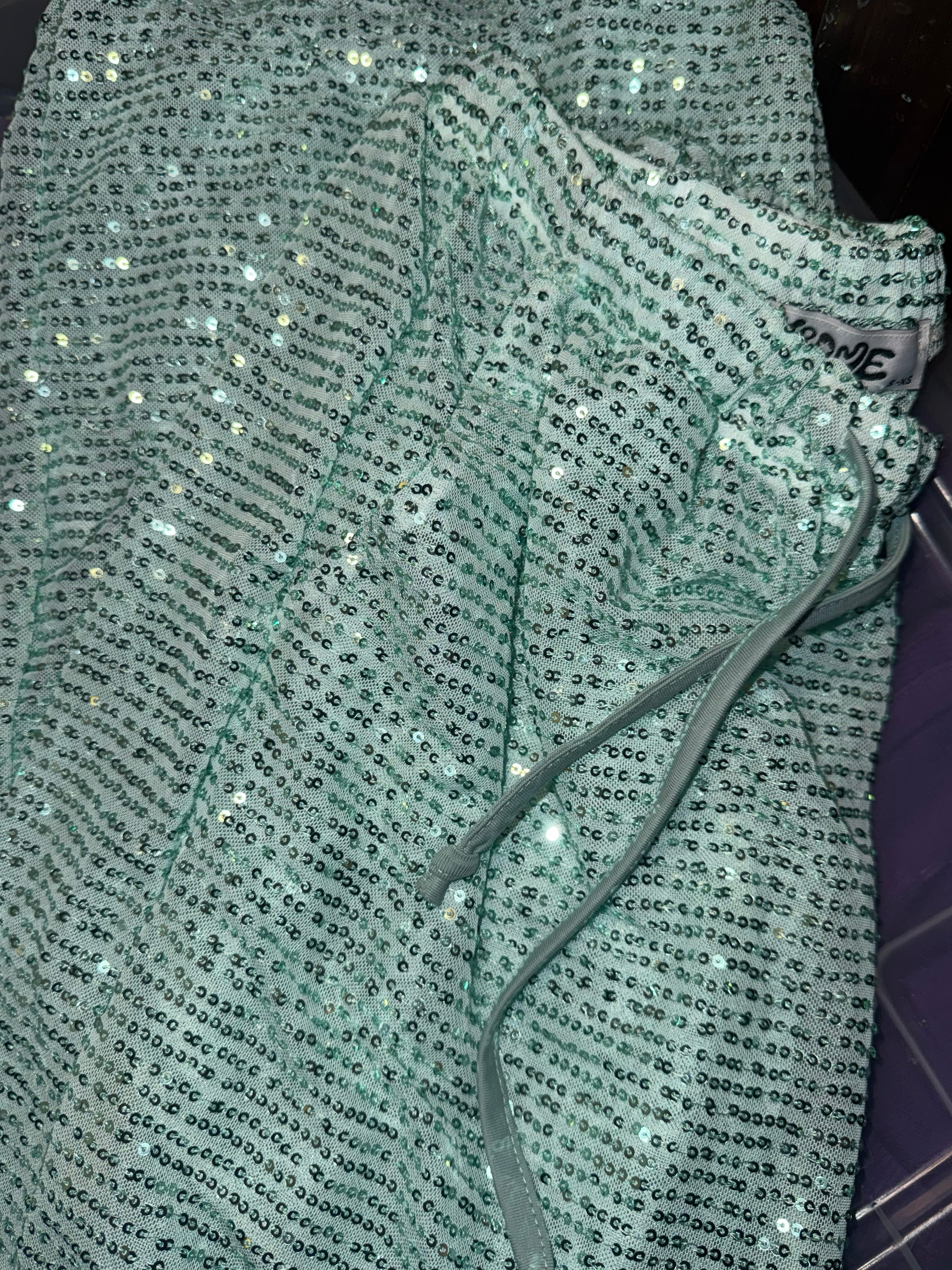Bling pants in turquoise