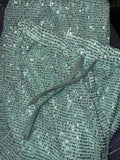 Bling pants in turquoise