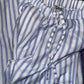 White x blue striped linen pants