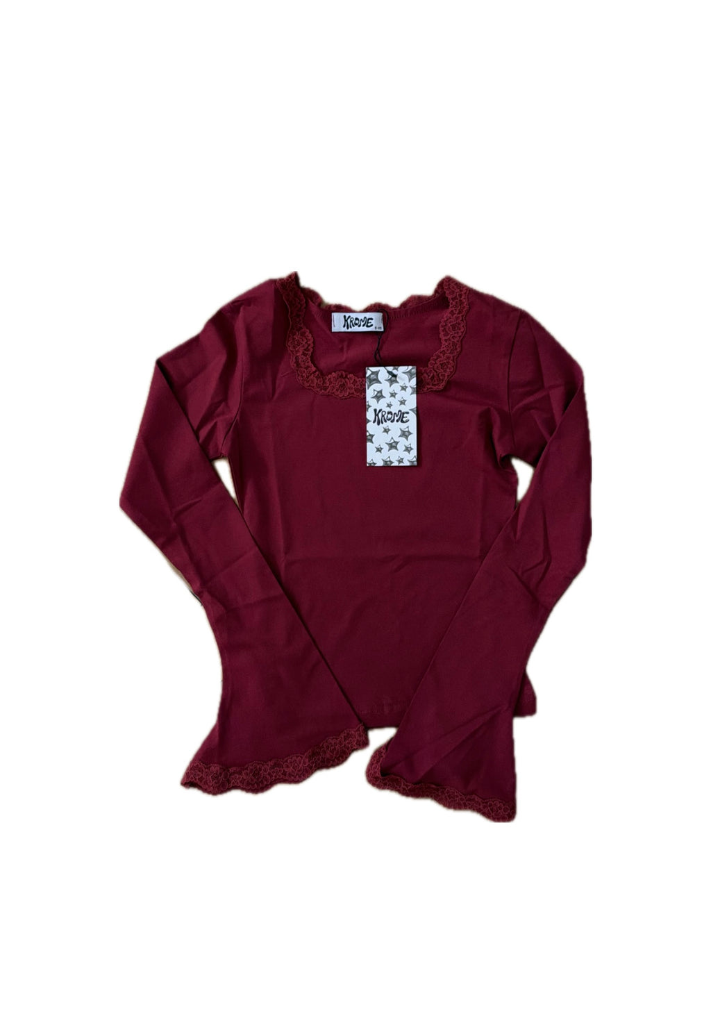 Dantelle top in burgundy