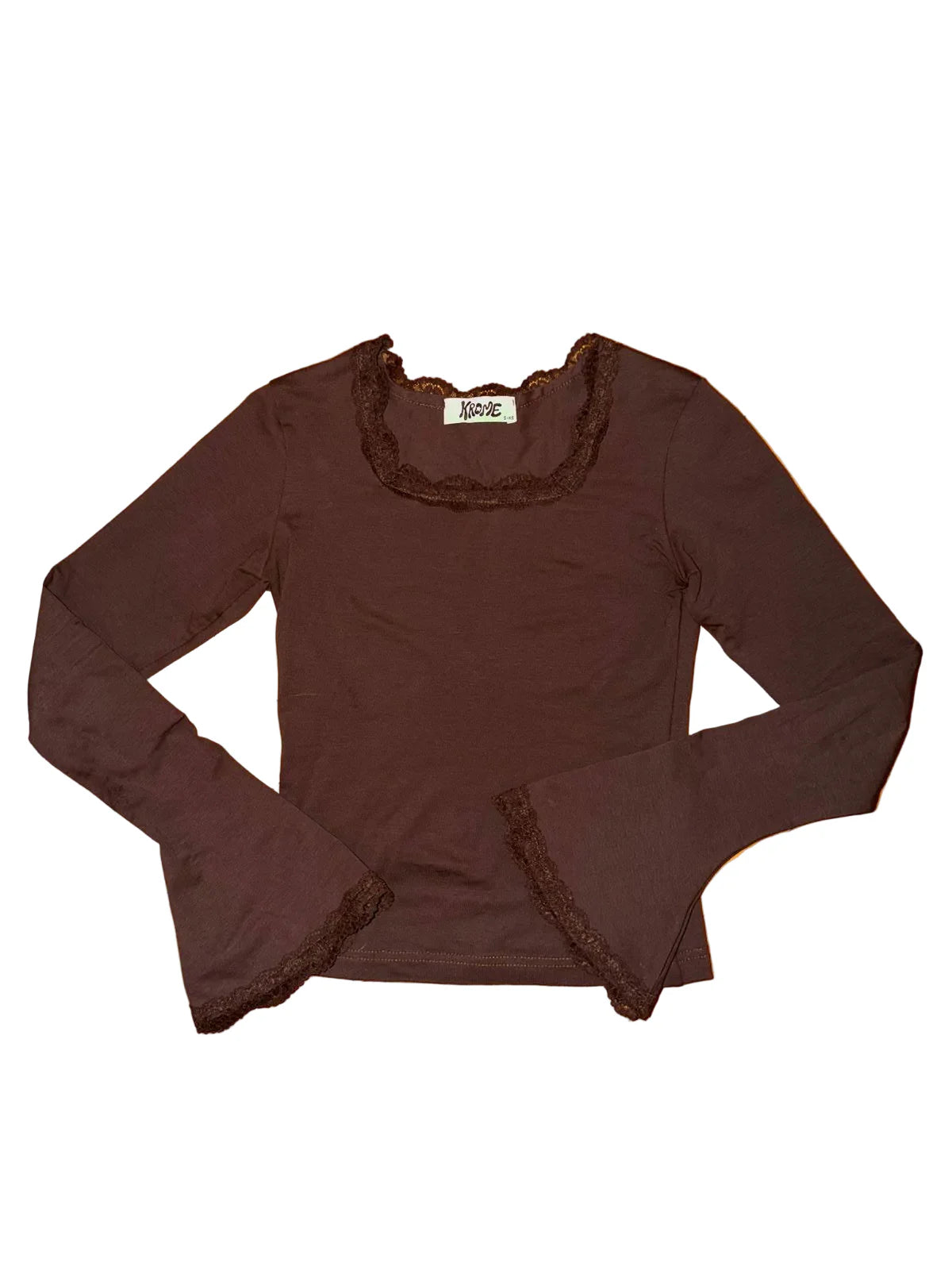 dantelle top in brown
