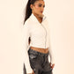 zipup top in white
