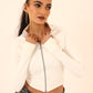 zipup top in white