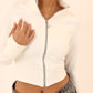 zipup top in white