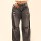 Star pants in black