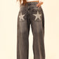 Star pants in black