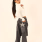 Star pants in black