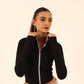 zipup top in black