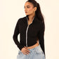 zipup top in black