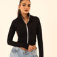 zipup top in black