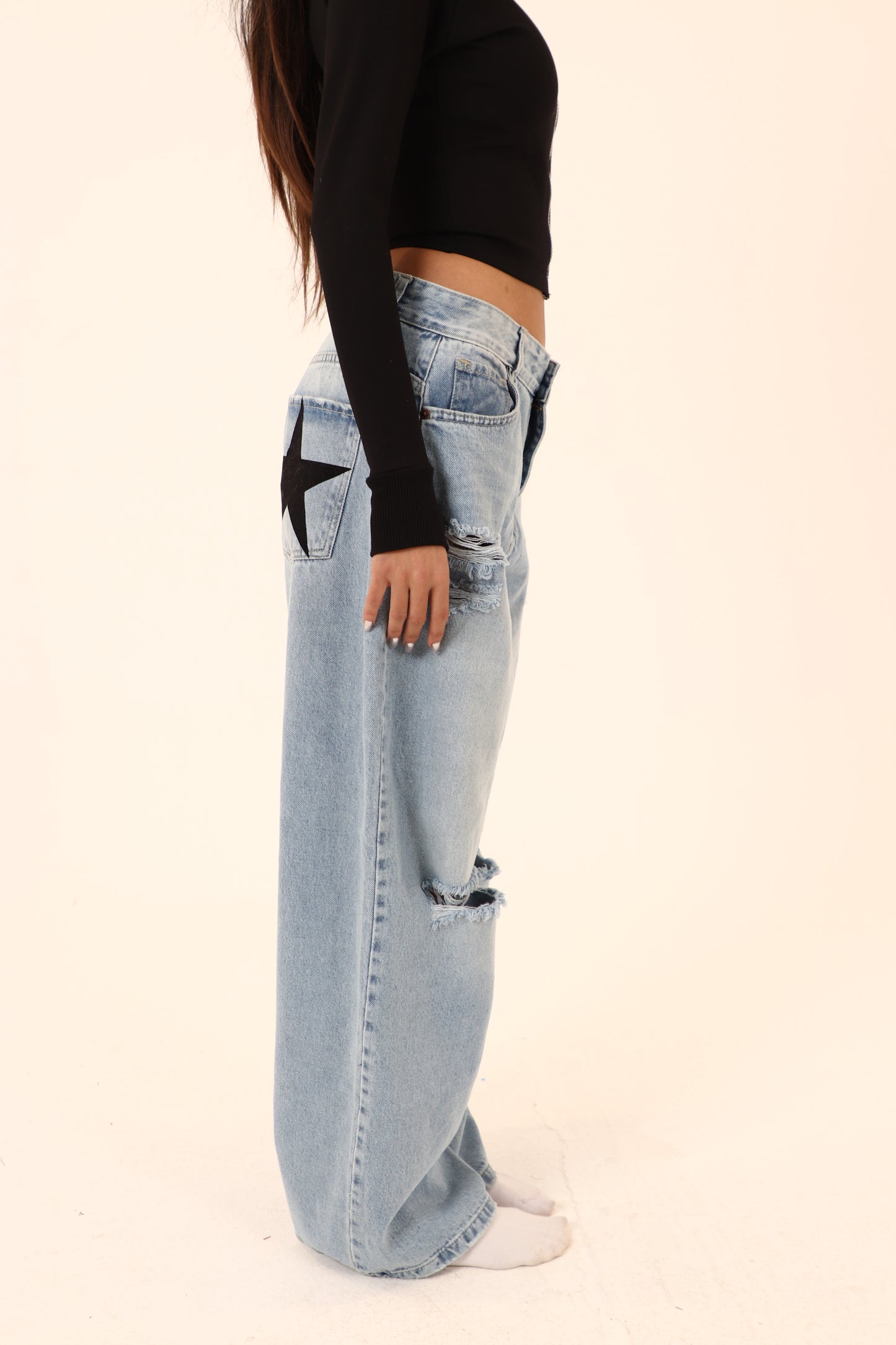 Star pants in blue