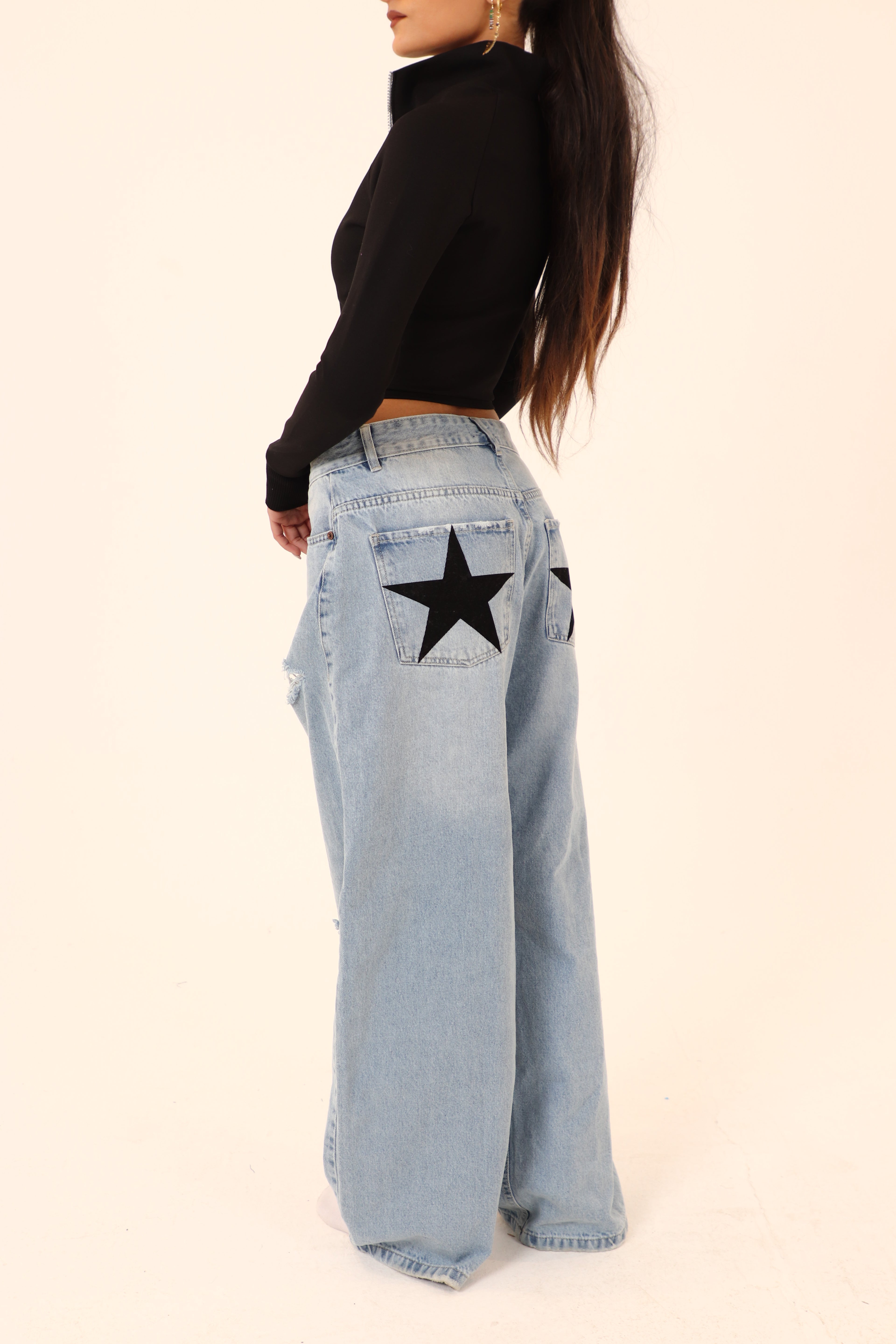 Star pants in blue