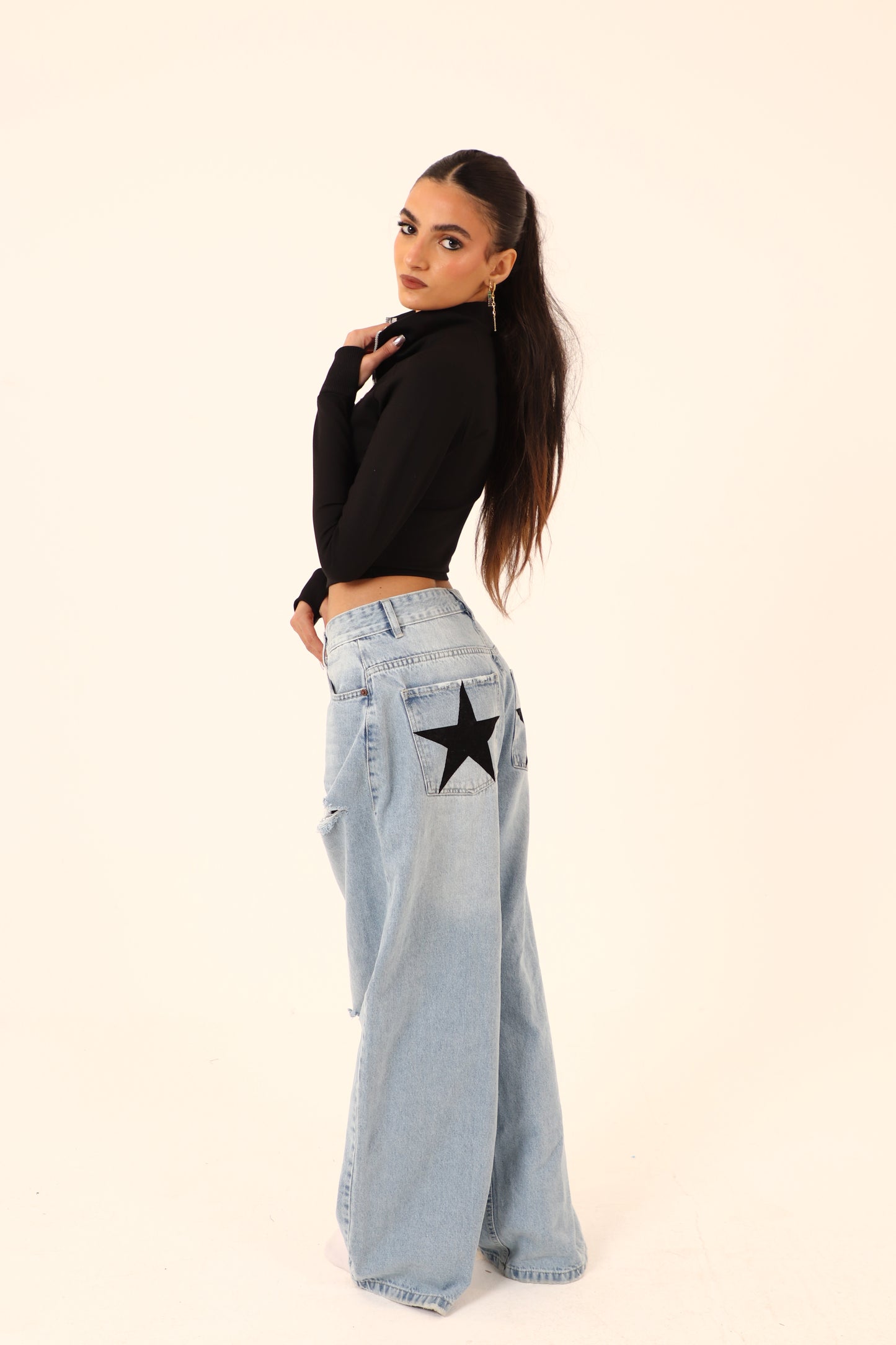 Star pants in blue