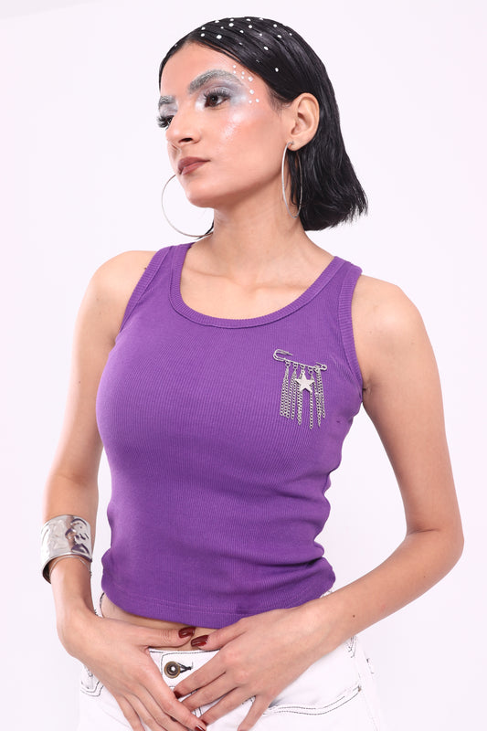 doll tank top in purple