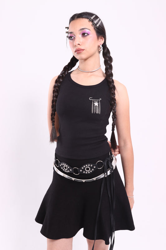 doll tank top in black