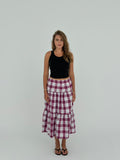 Pink Plaid Skirt