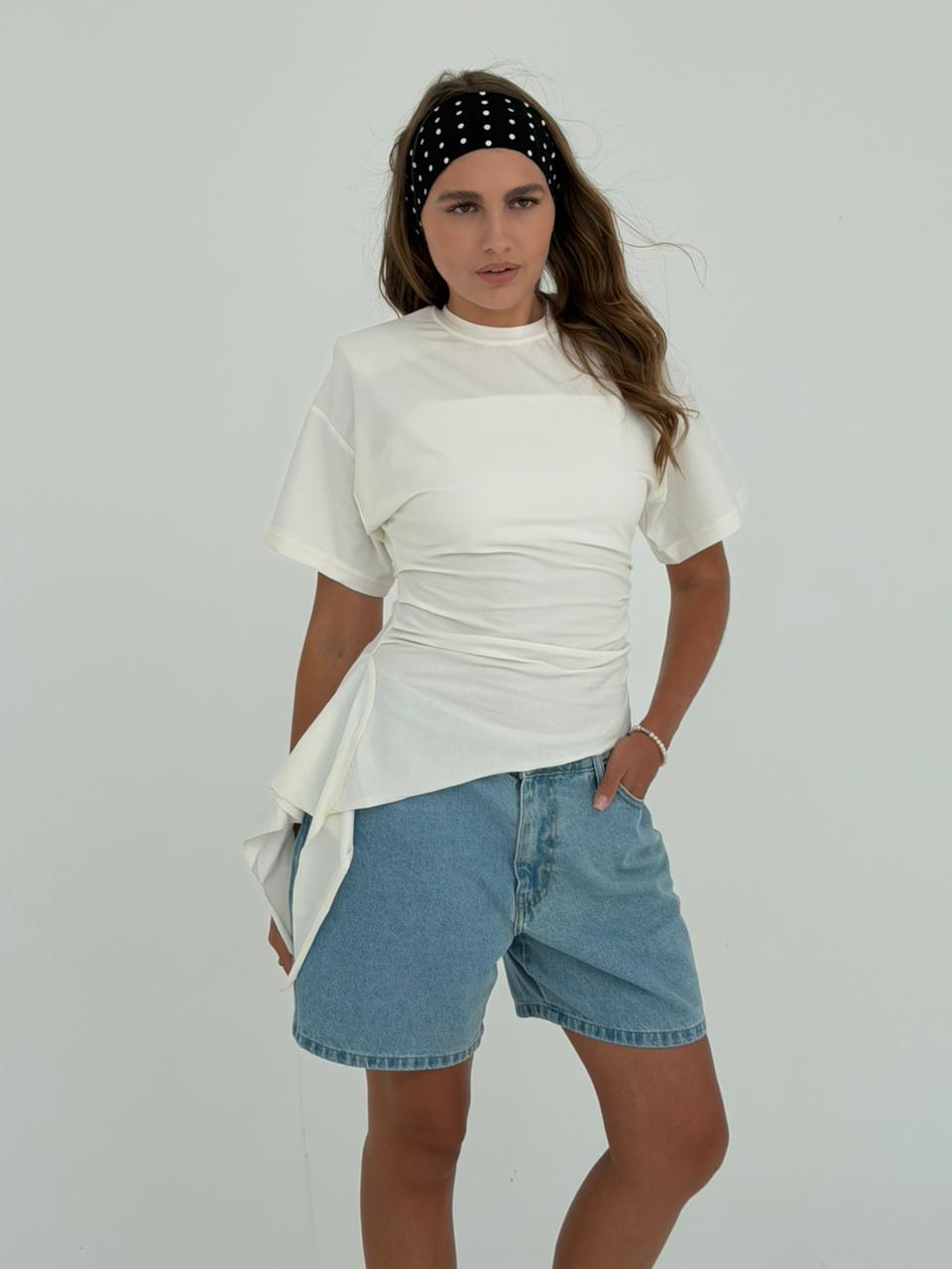 White Asymmetrical top