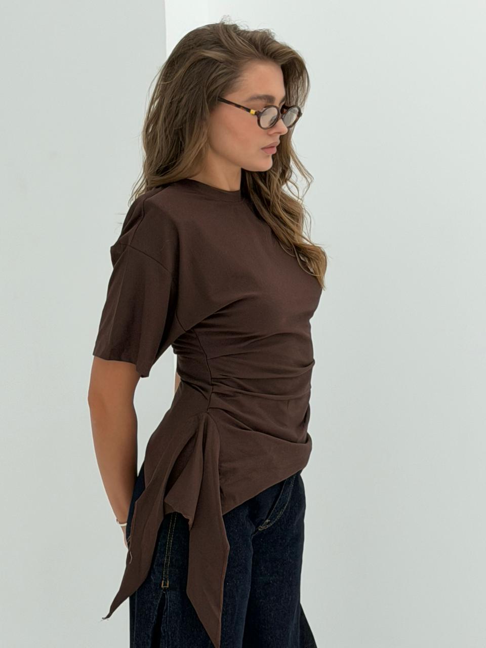 Brown Asymmetrical top