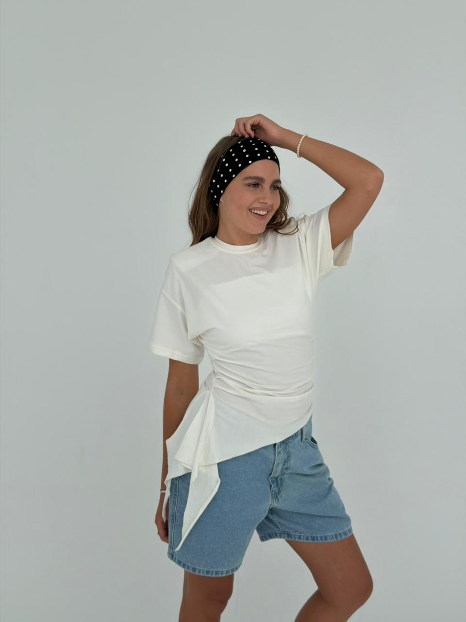 White Asymmetrical top