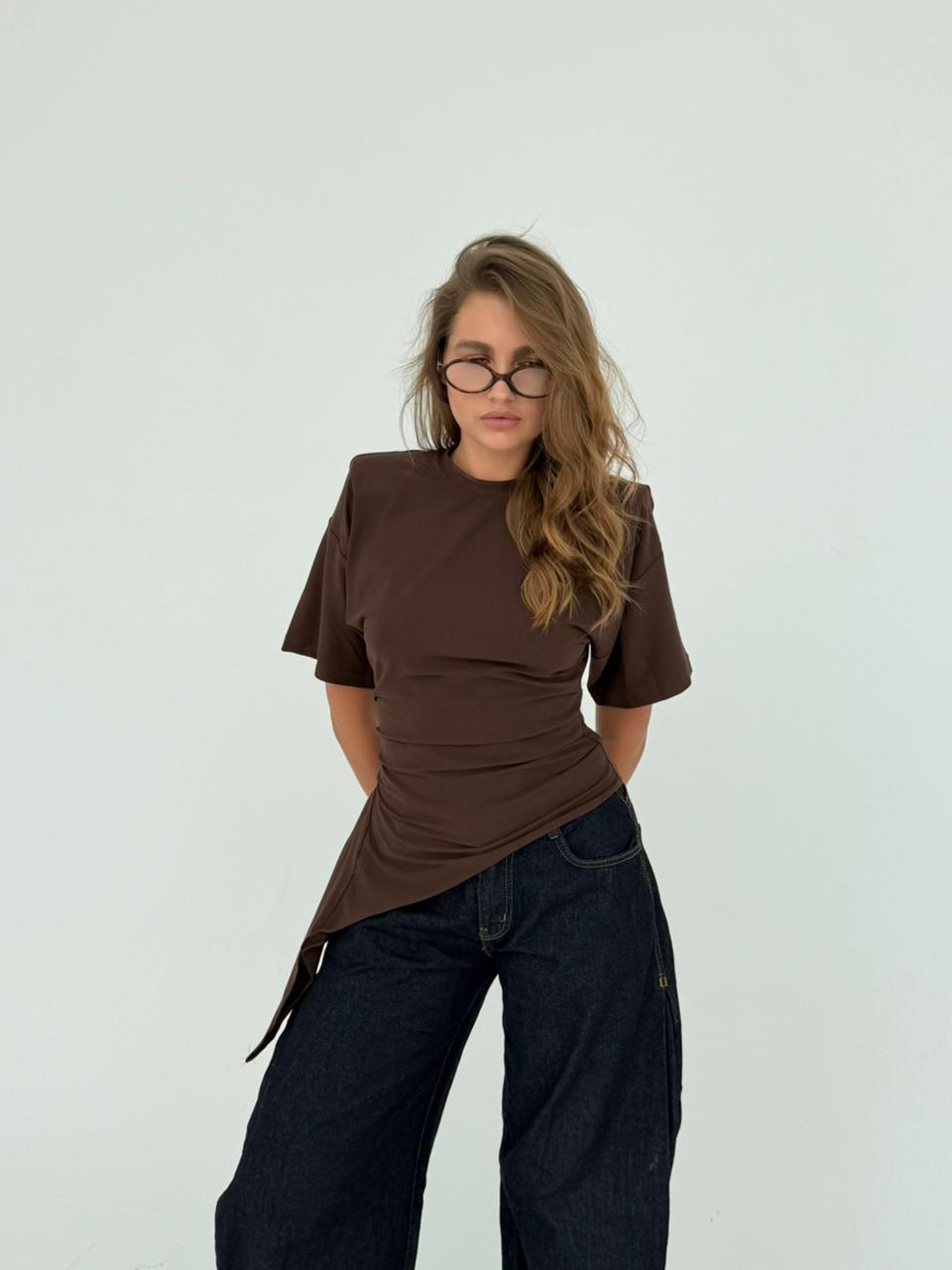 Brown Asymmetrical top